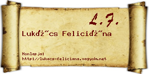Lukács Feliciána névjegykártya