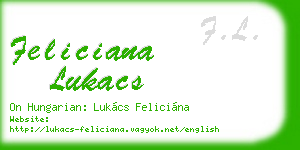 feliciana lukacs business card